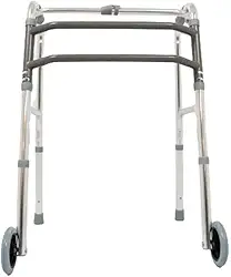 Andador de Alumínio com rodas Articulado Regulável 3 Barras D10 Dellamed