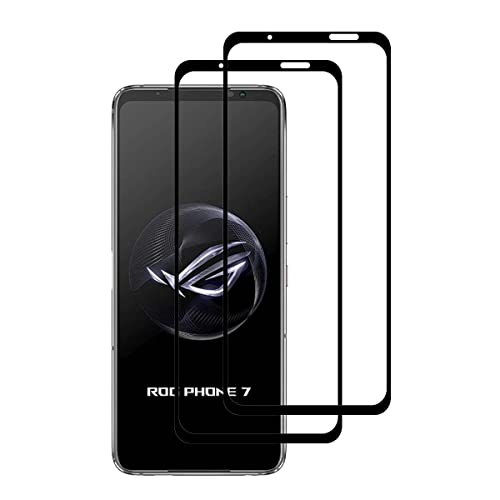Uponew Black Glass Screen Protector For Asus Rog Phone 7 - [2 Pack] Black Bubble Free Hd Tempered Glass Screen Protector For Asus Rog Phone 7 #TOP5