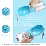 Cibaabo Dog Water Bottle with Food Container, Travel Puppy Water Bowl, Portable Pet Dispenser, Dog Gift Stuff Accessories Items, Puppy Essentials Necessities for Yorkie Cat Walking and Hiking - Image 4