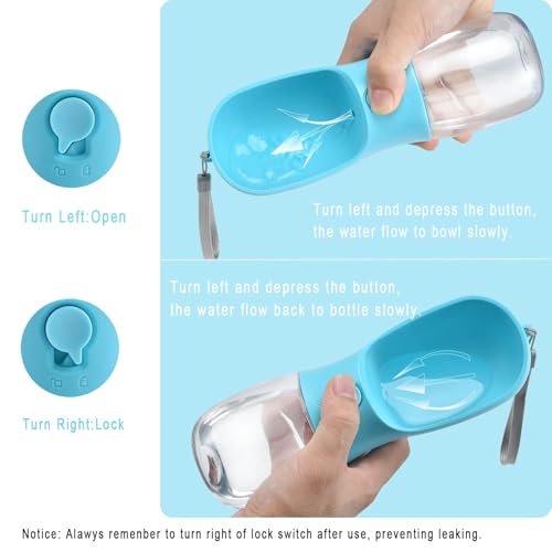 Cibaabo Dog Water Bottle with Food Container, Travel Puppy Water Bowl, Portable Pet Dispenser, Dog Gift Stuff Accessories Items, Puppy Essentials Necessities for Yorkie Cat Walking and Hiking - Image 5