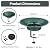 MinWadil Deck Mounted Bird Bath for Outside, 12.6" Metal Solar Bird Bath with Fountain, Adjustable Railing Clamp for Balcony & Patio, Outdoor Birdbath for Garden Yard Decor
