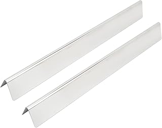 plplaaobo Escudo térmico para churrasqueira, 2 peças de aço inoxidável, escudo térmico para churrasqueira, placa de calor de aço inoxidável, acessórios de substituição para churrasqueira a gás