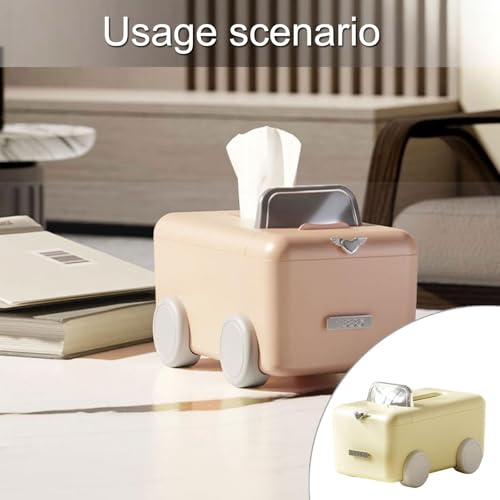 Porte-boîtes de mouchoirs rectangulaire jaune pour salle de bain