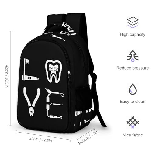 Dental Hygienist Travel Backpack Double Layers Laptop Backpack Durable Daypack for Men Women2