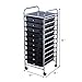 Giantex 10 Drawer Rolling Storage Cart Scrapbook Paper Office School Organizer (Black)
