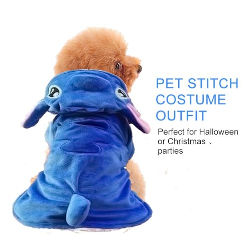 Gimilife Dog Hoodie, Blue, 2XL (70+ LB), Velvet, Cartoon Costume for Small Medium Large Dogs and Cats, Halloween Christmas Winter - Image 8
