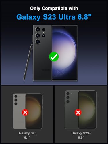 Image of Vihibii for Samsung Galaxy S23 Ultra Case with Card Holder & Sliding Camera Cover & Kickstand, Shockproof Rugged Hard Back & TPU Edge Wallet Case for Galaxy S23 Ultra 5G 6.8 inch 2023, Dark Purple