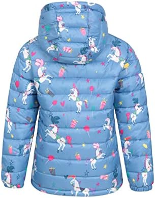 Mountain Warehouse Seasons Padded Kids Jacket - Water Resistant & Lightweight Insulated Rain Coat for Boys & Girls - Great for Autumn, Winter, School or Travelling Light Teal 2-3 Years