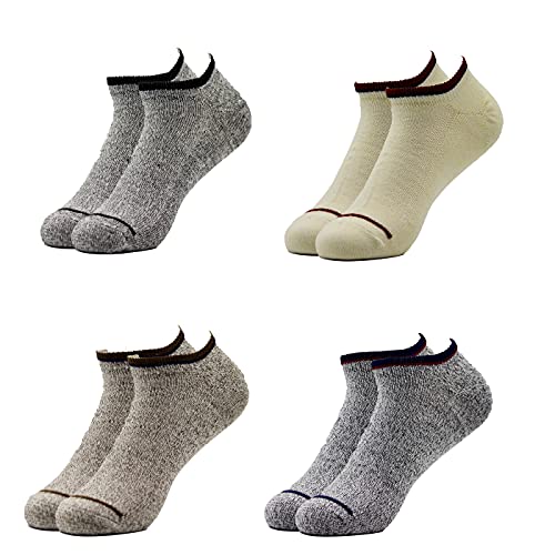 EMA MEGA GROUP Chaussettes femme, 4paires de chaussettes de sport pour femme taille 35-46, chaussettes sneaker femme en 90% fibre de chanvre 5% polyester 5% élasthanne avec un coffret cadeau fixe Cover