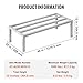 VEVOR Aluminum Dunnage Rack, 48” x 20” Commercial Food Floor Rack, 12” Off the Floor, 1800 lbs Capacity All-Welded Aluminum Storage Rack, for Storage in Restaurants, Kitchens, Garages and Vehicles
