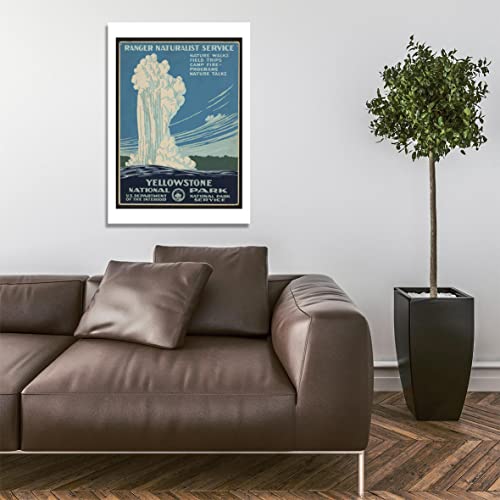 Poster Yellowstone encadré grand format mat d'archivage élégant - 5