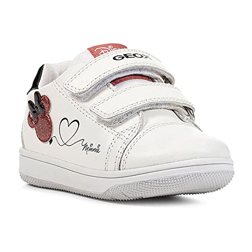 Geox Fille B New Flick Girl Basket en cuir souple et confortable