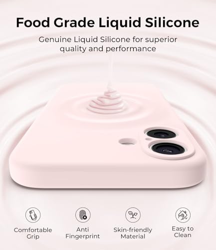 AOTESIER Magnetic for iPhone 16 Plus Case, Silicone | Full Camera Protection | Integrated Camera Control Button | MagSafe Compatible | Anti-Scratch Microfiber Lining Phone Case, Chalk Pink - image 7