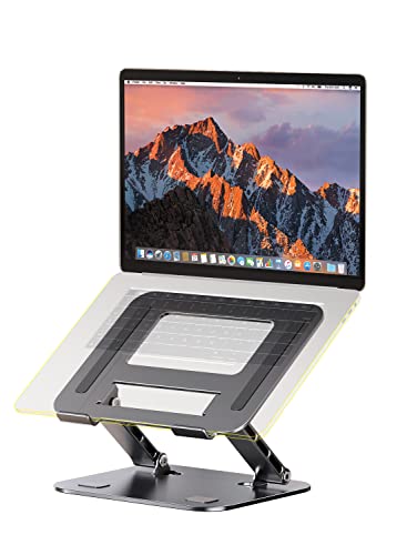 Vajun Adjustable Laptop Stand For Desk, Portable Computer Stand For Laptop Shelf Riser Holder, Home Office Supplies Desk Accessories For 10 To 15.6 Inch Dell Hp Macbook Pro, Tablets Pc Tray (Grey) #TOP4