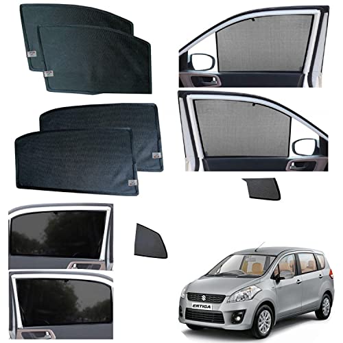 Image of WolkomHome car Fix Curtain Window Shades Half Curtains Sunshade for Ertiga Set of 6
