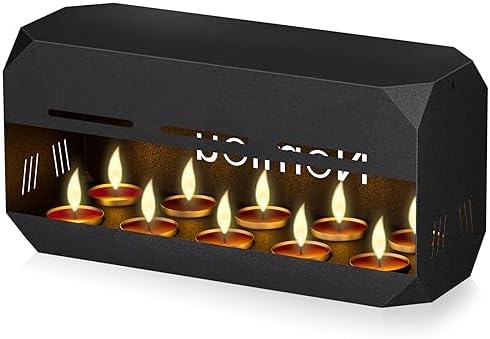 Teelichtofen für 10 Teelichthalter| Metall Hohe Sicherheit, einzigartiges Design & angenehme Wärme |Teelichtheizung | Tischofen | Kerzenofen | Teelichtkamin