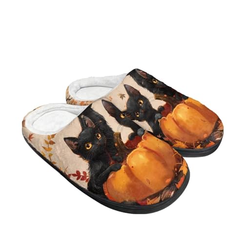 Pantoufles d'Halloween pour femme et homme confortables et larges en taille UK 9/10