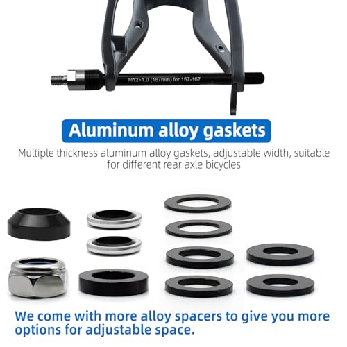 Jexobox Universal Thru Axle Trailer Hitch Adapter for Thule Bikes - Adjustable M12x1.0/1.5/1.75 Axle (157-192mm), 304 Stainless Steel & 6061-T6 Aluminum Shaft (M12x1.0（185mm） 175-185) by Jexobox - Image 8