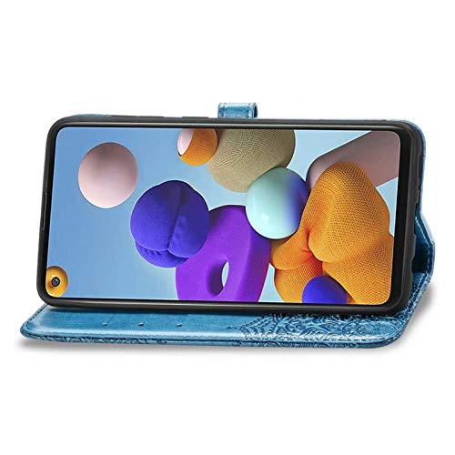 Image of ClickCase Queen Series for iPhone 15 Plus Leather Flower Embossing Wallet Flip case Magnetic Closure Flip Cover for iPhone 15 Plus (Sea Green)