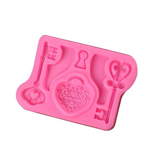 Da.Wa Moule Silicone a Fondant Décoration pour Cake Design Décoration Gateau Moule Fimo - Clé - 7 * 5.6 * 2cm