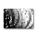 Musical Music Notes Pattern Machine-Washable Non-Slip Doormat Rug