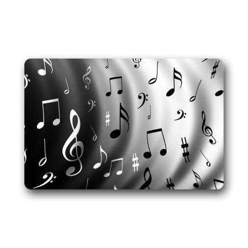 Musical Music Notes Pattern Machine-Washable Non-Slip Doormat Rug