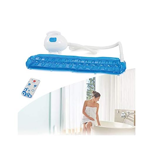 EnweNge Portable Thermal Spa Bath Mat, Electric Full Bathtub Bubble Massage Machine with Heat (Wind) Function, IPX4 Waterproof Remote Controller, 3 Gears Adjustable Bubble Settings, Beautify The Skin