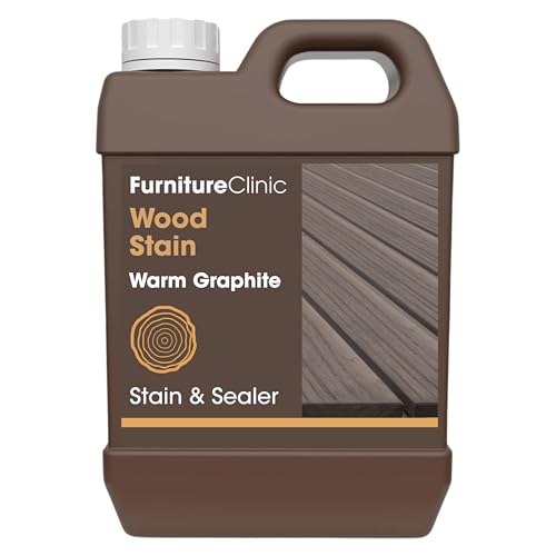 Image of Furniture Clinic Wood Stain | Water Based | Fast Drying, Low Odor, & Non-Toxic | Multiple Finishes | for Indoor & Outdoor Furniture and More | White Ash (85 Fl Oz / 2500ml)