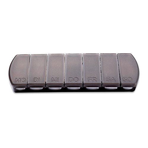 Schramm® 3 stuks tablettenbox zwart 11 x 4 x 1,5 cm pillendoos 7 dagen doos tablettdoos 3-pack pillendoos - Image 3