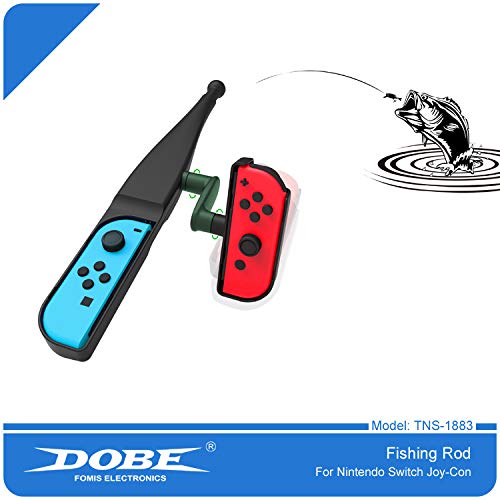 BECROWMUS Fishing Bass Kit, Fishing Rod for Nintendo Switch, Fishing Game Accessories Compatible
