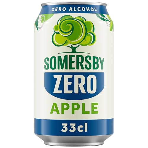 Somersby ZERO 0,0% Apple Cider 0,33 l Dose| 24 Dosen alkoholfreier, Zero Alcohol, Zero Sugar, Zero Calories, 100% erfrischender Somersby Apple Geschmack (24 x 0,33l)