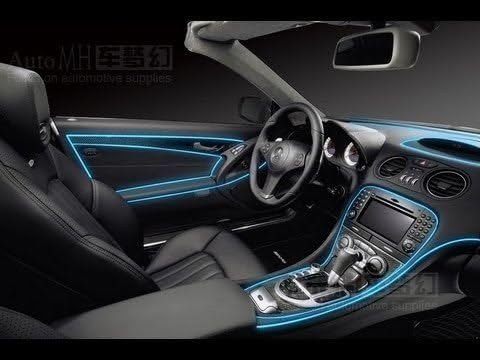 Guance Crystal Blue 5 Meter Interior Refit Atmosphere Car Styling EL Light for Mahindra Xuv 500 2018