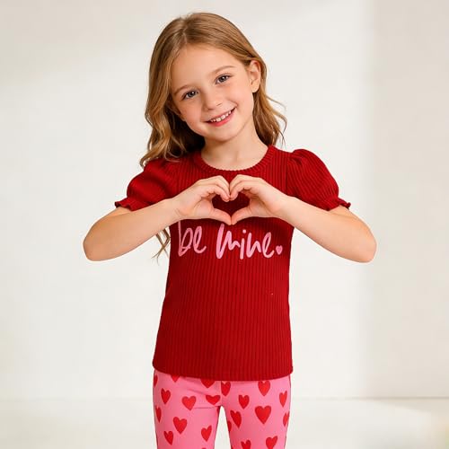 Image of Ayzozuy Kids Toddler Girl Clothes Letter Print Graphic Top + Leopard Print Flare Leg Pants 2PC Summer Clothing Set