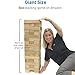 EasyGoProducts 54Piece Large Wood Block Stack & Tumble Tower Toppling Blocks Game– Great for Game Nights for Kids, Adults & Family –Storage Bag