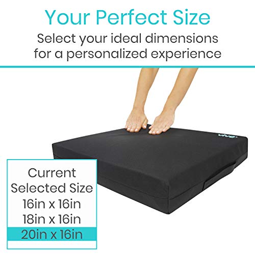 Vive Wheelchair Cushion - Gel Seat Pad For Coccyx, Orthopedic Back Support, Sciatica & Tailbone Pain Relief - Waterproof Cover + 4 Layer Foam Support And Comfort - For Pressure Sores And Ulcers #TOP2