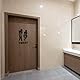 ENDBOOM 2 Stück Toilettenaufkleber, Badezimmerdekorationen, Toilettenschilder Für Männer Und Frauen, 3d-Toilettenaufkleber, Pvc-Aufkleber, Lustige Toilettentürschilder (Schwarz)