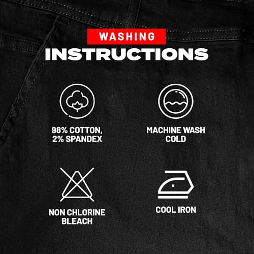 Access Chino Pants for Men, Premium Cotton & Spandex Blend, Basic Casual Uniform Stretchy Slim Fit Chinos Pants Men3