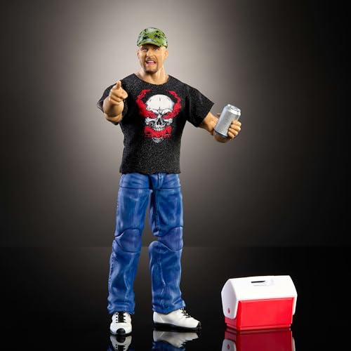 Mattel WWE Top Picks Elite Action Figure & Accessories Set, “Stone Cold” Steve Austin 6-inch Collectible with Swappable Hands, Ring Gear & 25 Articulation Points - image 5