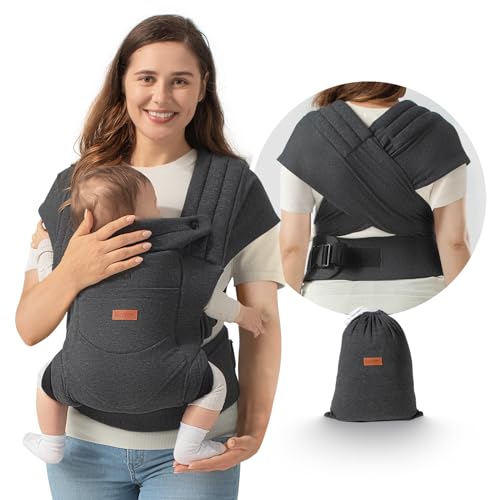 Image of besrey Baby Carrier, Baby Wraps Carrier Mom Dad, Mens Front Back Infant Carrier, Soft Baby Holder Carrier, Baby Gift Wrap, Cloth Shirt Kangaroo Carrier, Forward Chest Carrier