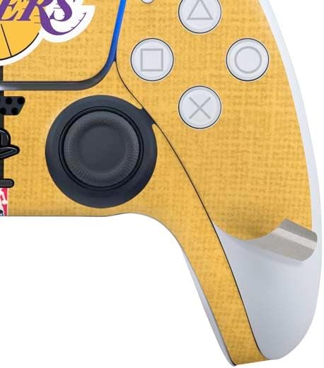 Skinit Decal Gaming Skin Compatible with PS5 Bundle - Officially Licensed NBA Los Angeles Lakers Canvas Design