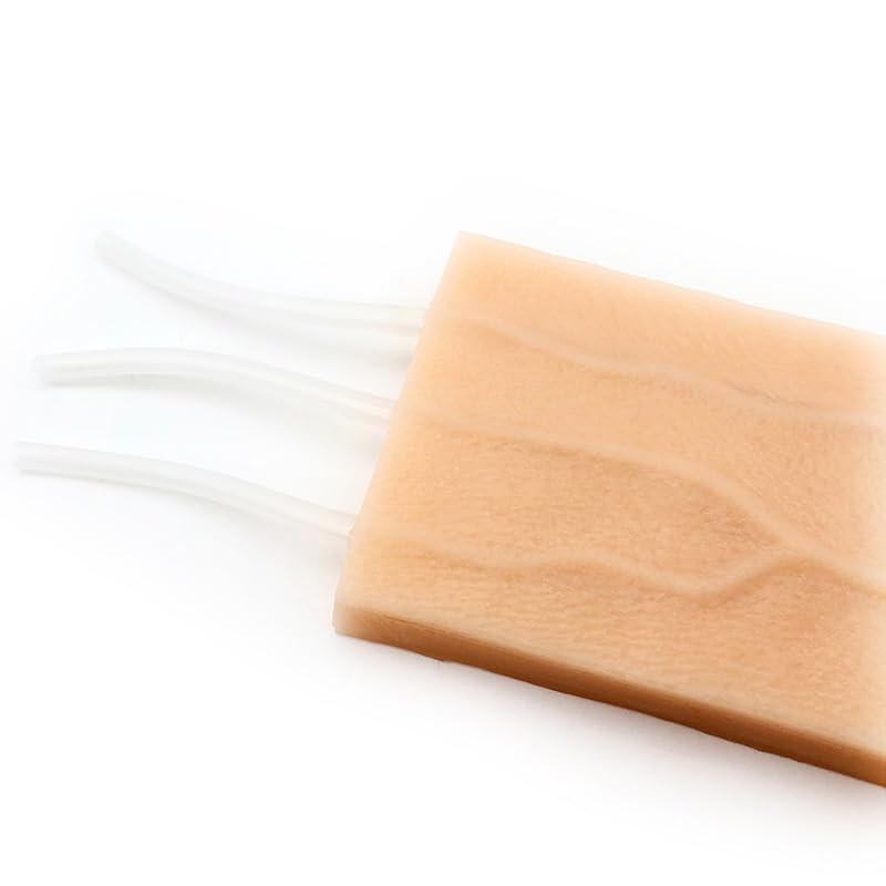 5-in-1 Silicone IV Practice Pad With Blood Return - Phlebotomy Training Kit With 4 Embedded Veins For Medical Students