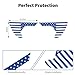 Side Fender Vent Sticker US Flag Decals Vinyl Sticker Compatible with Jeep Wrangler JL JLU Gladiator JT 4xe 2025-2018 2pcs Blue