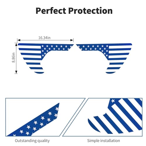 Image of Side Fender Vent Sticker US Flag Decals Vinyl Sticker Compatible with Jeep Wrangler JL JLU Gladiator JT 4xe 2025-2018 2pcs Blue