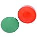 MUZOCT Great Goal Handles Pushers Replacement Accessories for Game Tables - 2 Red Air Hockey Pushers and 4 Red Pucks for Children 2.36