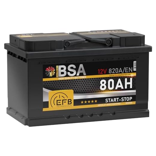 BSA EFB Batterie 80Ah 12V Start Stop Batterie Autobatterie Starterbatterie