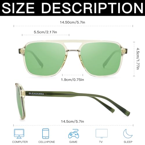 Image of Sleep Glasses for 99.9% Blue Light Glasses Dual AR Coatings Green Lens for Computer Gaming Reduce Eyestrain