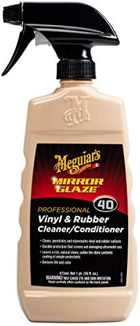 Meguiar's M4016 Mirror Glaze Vinyl & Rubber Cleaner/Conditioner, Restores Life and Color - 16 Oz Spray Bottle
