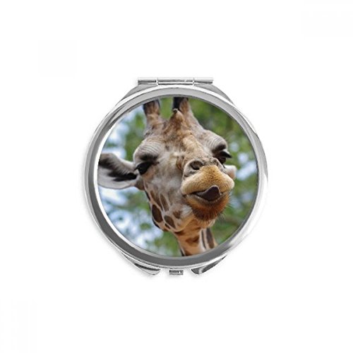 Miroir de poche cerf sauvage : accessoire de maquillage portable et compact pour retouches faciles