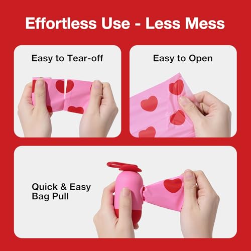 Image of VETRESKA Dog Poop Bag Dispenser with Smoked Cherry Scented Poop Bags, Leak Proof and Extra Thick Pet Waste Bags, 1 Poop Bag Holder and 105 Bags for Dog Walking and Cats Litter
