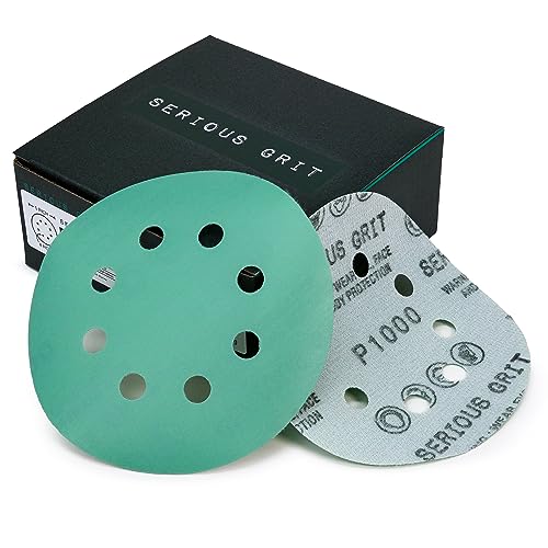 Disques de ponçage grain P1000 125mm pour ponceuse excentrique à 8 trous